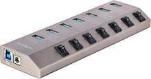 Load image into Gallery viewer, StarTech.com 7-Port Self-Powered USB-C Hub with Individual On/Off Switches, USB 3.0 5Gbps Expansion Hub w/Power Supply, Desktop/Laptop USB-C to USB-A Hub, USB Type C Hub w/BC 1.2 (5G7AIBS-USB-HUB-NA)