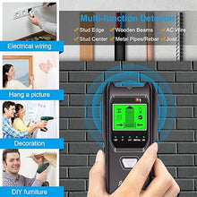 Load image into Gallery viewer, Stud Finder Wall Scanner, 5 in 1 Multifunction Stud Locator with Upgraded Smart Sensor, HD LCD Display and Audio Alarm for The Center & Edge of Metal, Studs, AC Wire, and Pipe Detection (Dull Black)