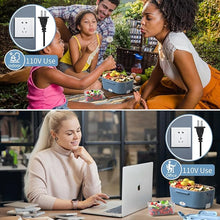 Load image into Gallery viewer, Electric Lunch Box Food Heater, 3 in 1 Portable Heated Lunch Boxes for Car/Truck/Work/Home Heating Lunch Box for Adults with 1.5L Removable Stainless Steel Container