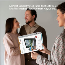 Load image into Gallery viewer, Avyona 10.1" Smart WiFi Digital Photo Frame — 3000mAh Battery, 32GB Storage, HD IPS Touchscreen, Frameo App Instant Photo/Video Sharing, Auto-Rotate, Raven Black