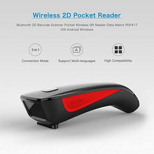 Load image into Gallery viewer, NETUM Bluetooth Mini 2D Barcode Scanner, 3-in-1 Pocket Automatic Wireless QR Bar Code Scanning Work with Windows, Android, iOS, Tablets or Computers - C990