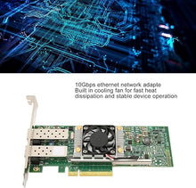Load image into Gallery viewer, 10Gb PCI-E Network Card Dual SFP Port NIC Network Card PCIe Ethernet Adapter with Cooling Fan Multifunction Express LAN Adapter for Server and Switching