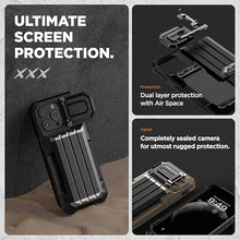 Load image into Gallery viewer, VRS DESIGN Damda Glide Ultimate for iPhone 15 Pro Max (2023), Premium Sturdy Fully Covered Camera Lens Protection Wallet Case with Multi-Functional Strap (Matte Black)