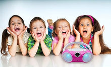 Load image into Gallery viewer, SINGING WOOD 030BTL, CD Player Boombox CD/CD-R/CD-RW, Portable w/Bluetooth, USB, AM/FM Radio, AUX-Input, Headset Jack, Foldable Carrying Handle and LED Light (Kitty Pink)