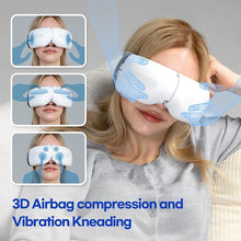 Load image into Gallery viewer, HubiCare FSA/HSA Eligible Eye Massager with Heat and Cooling Eye Masks with Hot and Cold Theraphy with Bluetooth for Migraine Relief, Dry Eyes, Relax and Reduce Eye Strain, Gifts for Women/Men