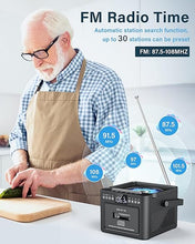 Load image into Gallery viewer, Boombox Cassette CD Player Bluetooth5.1 with 5000mAh Battery,5W Dual Stereo Speakers,Rechargeable CD Player with FM Radio,Remote Control,Tape Recording,3.5mm Earphone Jack,AUX/Micro SD/USB for Home