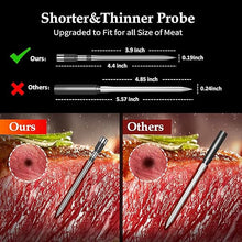 Load image into Gallery viewer, 800FT Smart Wireless Meat Thermometer with Digital Meat Probe, Bluetooth Meat Thermometer with App Host Control for Barbecue, Outdoor Grilling, Oven & Smoker (Two*Probe-04)