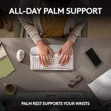 Load image into Gallery viewer, Logitech Wave Keys Wireless Ergonomic Keyboard with Cushioned Palm Rest, Comfortable Natural Typing, Easy-Switch, Bluetooth, Logi Bolt Receiver, for Multi-OS, Windows/Mac - Off White