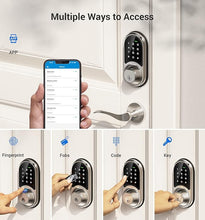 Load image into Gallery viewer, Veise Smart Lock, Fingerprint Door Lock, 7-in-1 Keyless Entry Door Lock with App Control, Electronic Touchscreen Keypad, Smart Deadbolt, Biometric Smart Locks for Front Door, Satin Nickel