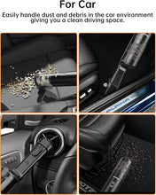 Load image into Gallery viewer, ruwa Car Vacuum Cleaner Handheld Vacuum Cordless, Hand Vacuum Rechargeable with 14000PA High Power, 2 Speeds, 300ml Dust Cup, Lightweight, Portable Mini Vacuum for Car, Home and Pet Hair(Black)