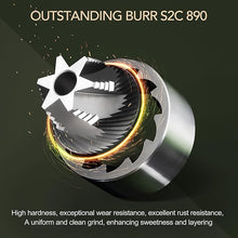 Load image into Gallery viewer, Timemore S3 Manual Coffee Grinder - External Adjustment with Stainless Steel Patented Burr | Hand Coffee Grinder Hign Presicion | Premium Timemore Grinder Chestnut S3, Green