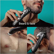Load image into Gallery viewer, Braun All-in-One Style Kit Series 7 7410, 8-in-1 Trimmer for Men with Beard Trimmer, Body Trimmer for Manscaping, Hair Clippers & More, Braun’s Sharpest Blade, 40 Length Settings, Waterproof