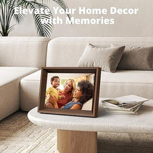 Load image into Gallery viewer, Dragon Touch Digital Picture Frame -10.1 WiFi Digital Photo Frame for Gifts,Show Videos on Auto-Rotate & Wall-Mountable Touch Screen Frame,Easy Share, Send via Phone APP, Email,Wood Brown