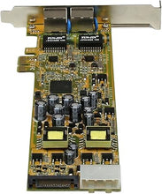 Load image into Gallery viewer, StarTech.com Dual Port PCI Express Gigabit Ethernet Network Card Adapter - 2 Port PCIe NIC 10/100/100 Server Adapter with PoE PSE , TAA (ST2000PEXPSE)