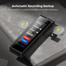 Load image into Gallery viewer, 8GB Digital Voice Recorder with Playback, Innioasis R1 Full Touchscreen Voice Recorder with Bluetooth, Voice Activated Sound Audio Recorder Device with Mic Black_685