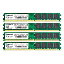 Load image into Gallery viewer, 8GB Kit (4x2GB) DDR2 800Mhz Udimm RAM, Royemai DDR2-800U PC2-6400 2GB 1.8V CL6 240-pin 2Rx8 Non-ECC Unbuffered Desktop Computer RAM Memory Modules, xgbddrudimmvdesktopgr_53