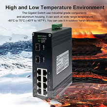 Load image into Gallery viewer, 8X1000M PoE IEEE802.3af/at 30W-2X100/1000M SFP Industrial PoE Switch, black_985