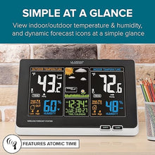 Load image into Gallery viewer, La Crosse Technology Advanced Weather Station with Full-Color LCD & Atomic Time - Monitor Indoor/Outdoor Conditions with Temperature Alerts and Humidity Readings with Transmission Range of 300 Feet
