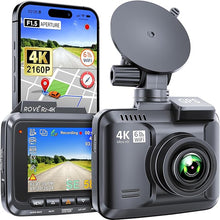 Load image into Gallery viewer, ROVE R2-4K Dash Cam Built-in WiFi 6 GPS Car Dashboard Camera Recorder with UHD 2160P, 2.4" IPS Screen, 150° Wide Angle, WDR, Night Vision