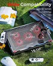Load image into Gallery viewer, AICHESON Laptop Cooling Pad for 17.3" Notebook, Red 5 Fans