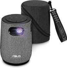 Load image into Gallery viewer, ASUS ZenBeam Latte L1 Portable Wi-Fi Projector- 300 Lumens Projector, Built-in Harman Kardon Bluetooth Speaker, 3 Hours Video Playback, Wireless WiFi Projector, HDMI, USB, Remote Control, AptoideTV