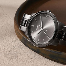 Load image into Gallery viewer, Fossil Minimalist Men's Watch with Leather or Stainless Steel Band, Chronograph or Analog Watch Display with Slim Case Design