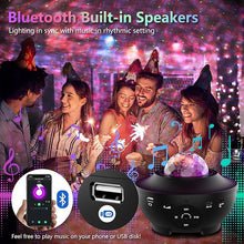 Load image into Gallery viewer, Galaxy Projector for Bedroom, Light Projector Star Projector Galaxy Light with Bluetooth Speaker, Timer, APP & Remote Control for Kids