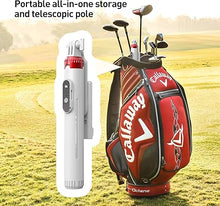Load image into Gallery viewer, 62" Phone Tripod & Selfie Stick for Golf Training, Extendable Cell Phone Tripod Stand with Wireless Remote and Phone Holder, Golf Training Aid - Compatible with iPhone Android Phone(White)