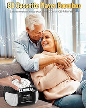 Load image into Gallery viewer, CD and Cassette Player Combo, Boombox CD Player Portable with AM/FM Radio, Tape Recording, Stereo Sound, AC/DC Powered, AUX/Headphone Jack, Sleep Timer for Home, Senior, Child