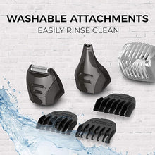 Load image into Gallery viewer, Remington All-in-One Grooming Kit, Lithium Powered, 8 Piece Set with Trimmer, Men's Shaver, Clippers, Beard and Stubble Combs, Black