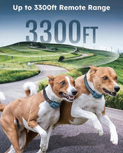 Load image into Gallery viewer, Jugbow Dog Shock Collar 2 Dogs (10-120Lbs) - 3300FT Dog Training Collar with Remote IPX7 Waterproof Electric Collar with 4 Training Modes, Rechargeable e-Collar for Lager Medium Small Dog Cyan Blue