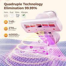 Load image into Gallery viewer, uwant Mattress Vacuum Bed Vacuum Cleaner with UV-C and High Heating,Dust Sensor,13kpa Powerful Suction,Handheld Vacuum for Couch, Pillow, Carpet, Pet Hair(M100,Corded)