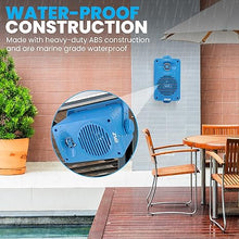 Load image into Gallery viewer, Pyle Indoor Outdoor Speakers Pair - 200 Watt Dual Waterproof 3.5” 2-Way Full Range Speaker System w/ 1/2” High Compliance Polymer Tweeter - in-Home, Boat, Marine, Deck, Patio, Poolside (Blue)