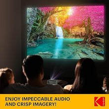 Load image into Gallery viewer, KODAK FLIK X1 Mini Pico Projector | Portable Compact 100” Projector with Remote Control & 2W Speakers Plays Movies, TV Shows & Games | Compatible with HDMI, USB, AV, Smartphone, Firestick | White