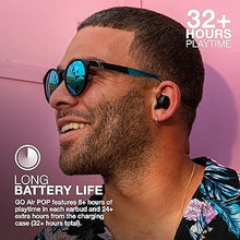 Load image into Gallery viewer, JLab Go Air Pop True Wireless Bluetooth Earbuds + Charging Case, Black, Dual Connect, IPX4 Sweat Resistance, Bluetooth 5.1 Connection, 3 EQ Sound Settings Signature, Balanced, Bass Boost