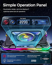 Load image into Gallery viewer, AICHESON Gaming Laptop Cooling Pad with Full RGB Lights, Powerful Cooler Fan Stand for 15-19 inch Gamer Heavy Duty Laptops and PC Computers