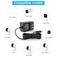 Load image into Gallery viewer, 9V Power Supply Cord Compatible with TP-Link Tapo Camera C100 C200 C210_174