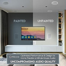 Load image into Gallery viewer, Micca M-8C 2-Way in-Ceiling Round Speaker, 9.4" Cutout Diameter, Whole House Audio, Home Theater, Indoor or Covered Outdoor, 8" Woofer, 1" Tweeter, White, Paintable, Each