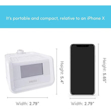 Load image into Gallery viewer, Homedics Dual Alarm Digital FM Clock Radio Time Projection, 8 Relaxing Nature Sounds, LED Display, Multi-Alarm Snooze, Sleep Timer, Nightlight, Ceiling Clock SoundSpa, White