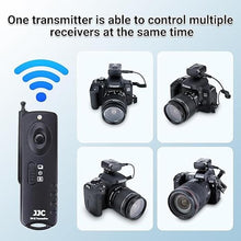 Load image into Gallery viewer, JJC Radio Wireless Remote Control Shutter Release for Nikon Z6III Z6II Z7II Z5 Z6 Z7 D750 D780 D7500 D7200 D5300 D5600 D5500 D3300 D3200 D610 D600 Df D7100 D7000 D5200 D5100 D5000 P1000 & More Camera