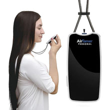Load image into Gallery viewer, AirTamer A310 Rechargeable Personal Air Purifier, Proven Performance, Virus and Pollutant Tested*, Black with Metal Travel Case