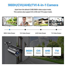 Load image into Gallery viewer, ZOSI 2.0MP 1080P HD 1920TVL Security Camera Hybrid 4-in-1 TVI/CVI/AHD/960H CVBS CCTV Camera Outdoor Indoor,80ft IR Night Vision,Weatherproof Bullet Camera For analog Surveillance DVR(Black)