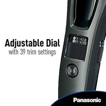 Load image into Gallery viewer, Panasonic Hair and Beard Trimmer, Men's, with 39 Adjustable Trim Settings and Two Comb Attachments for Beard and Hair, Corded or Cordless Operation, ER-GB60-K, Black