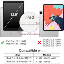 Load image into Gallery viewer, JETech Case for iPad Pro 12.9 Inch (1st and 2nd Generation, 2015 and 2017 Model), Auto Wake/Sleep (Black)
