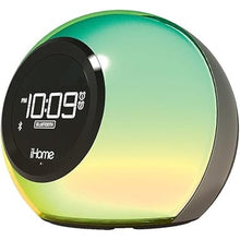 Load image into Gallery viewer, iHome Alarm Clock Radio with Bluetooth Speaker and Color Changing Lamp, USB Charging, and Speakerphone for Home, Office, or Dorm (IBT29BX6)