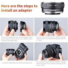 Load image into Gallery viewer, K&F Concept Lens Mount Adapter Compatible with Contax/Yashica (Also Know as c/y) Lens to Fujifilm X-Pro1 Mirrorless Camera