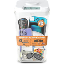 Load image into Gallery viewer, kSafe Time Locking Container, Break Bad Habits - Quit Smoking, Snacking, Drinking & Gaming Addiction, Phone Jail, Medication Lock Box, Family Time (XL, White Lid + 12.3” Clear Base)