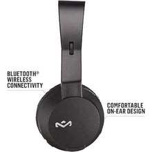 Load image into Gallery viewer, House of Marley EM-JH101-BK Rebel Wireless Bluetooth On Ear Headphones with a Microphone, Black,Large