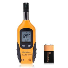 Load image into Gallery viewer, Digital Psychrometer - Handheld Temperature and Humidity Meter Gauge with Dew Point and Wet Bulb Temperature - Battery Included