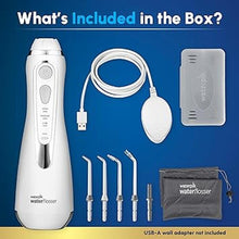 Load image into Gallery viewer, Waterpik Cordless Advanced 2.0 Water Flosser For Teeth, Gums, Braces, Dental Care With Travel Bag and 4 Tips, ADA Accepted, Rechargeable, Portable, and Waterproof, White WP-580, Packaging May Vary